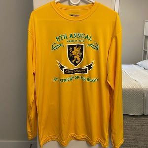 Athletic long sleeve marathon shirt (yellow)